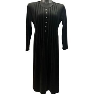Vintage Chiasso Women's Velvet Pleated  Maxi Dress Black Size 12